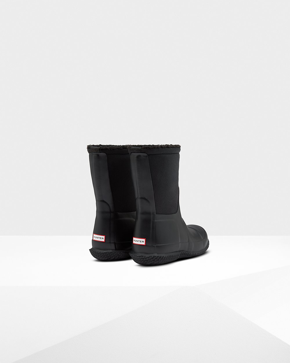 Botas De Nieve Hunter Niños Negras Original Big Insulated Roll Top Sherpa 687349-ICF